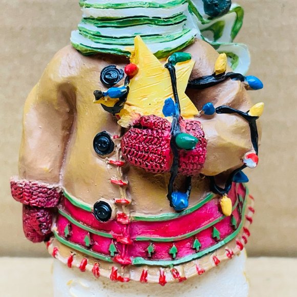 EUC Deb Strain "Snow Friends" Snowman Christmas Ornament, Star & Lights, 4" T - Picture 3 of 12